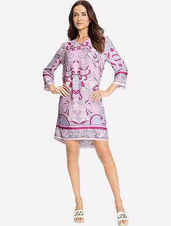 Robe imprimée qualité tissée - taille standard - helline