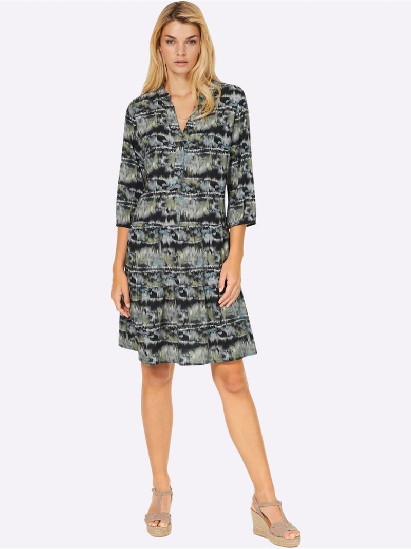 Robe Imprimée Qualité Tissée - Taille Standard - helline Vert clair - Kiabi