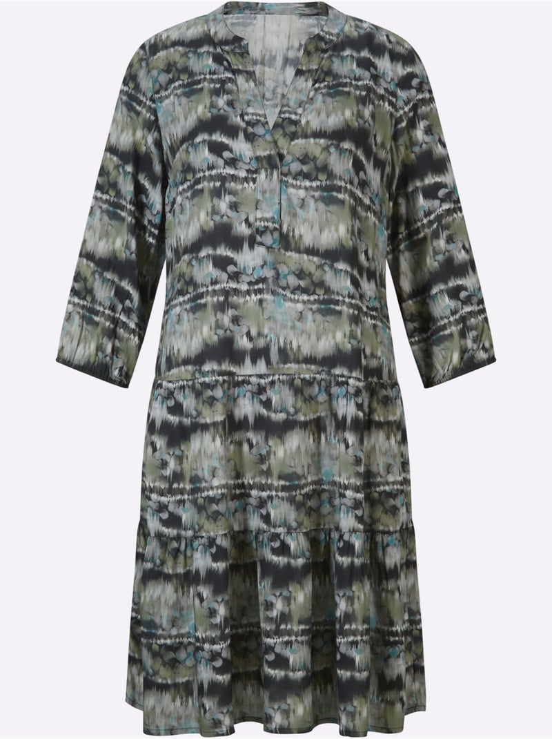 Robe Imprimée Qualité Tissée - Taille Standard - helline Vert clair - Kiabi