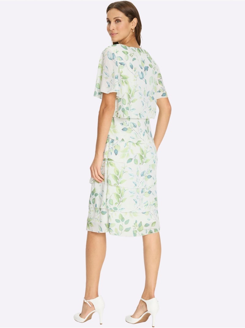 Robe Imprimée Qualité Tissée - Taille Standard - Witt Blanc - Kiabi