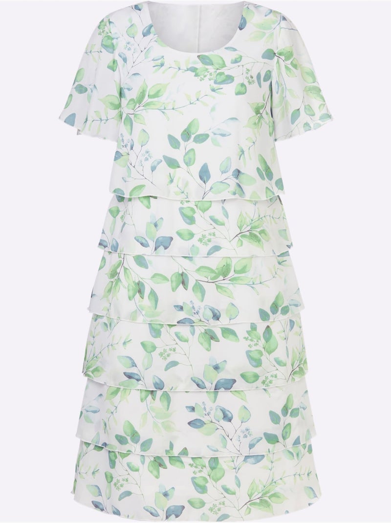 Robe Imprimée Qualité Tissée - Taille Standard - Witt Blanc - Kiabi