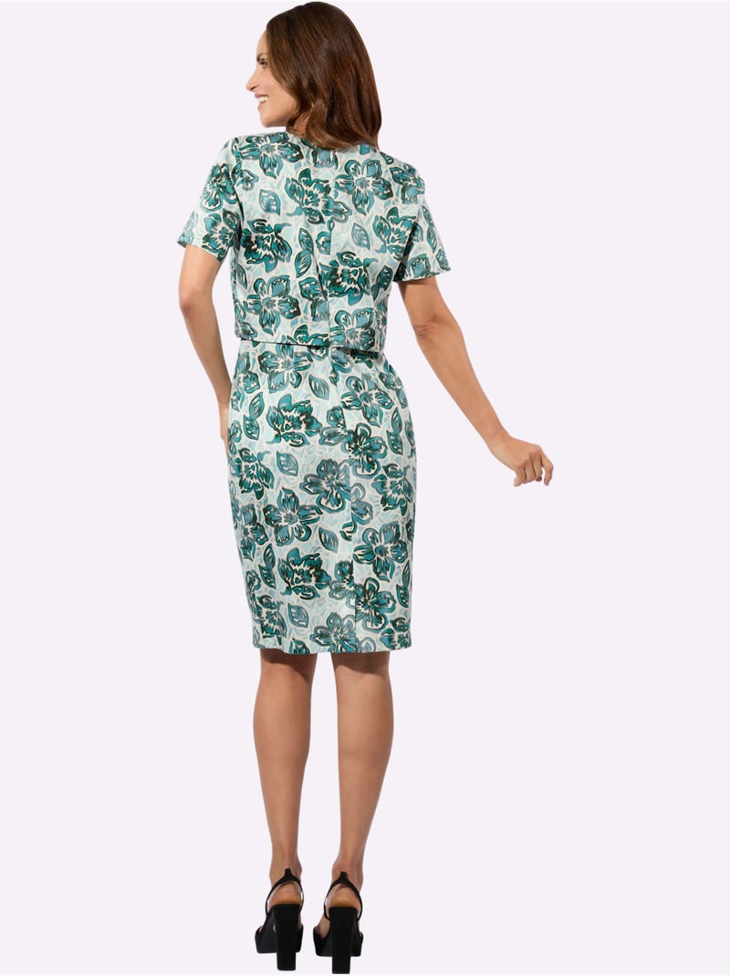 Robe Imprimée Qualité Tissée - Taille Standard - Witt Bleu - Kiabi