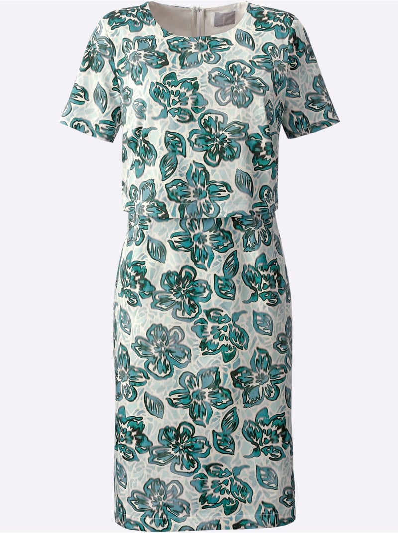 Robe Imprimée Qualité Tissée - Taille Standard - Witt Bleu - Kiabi