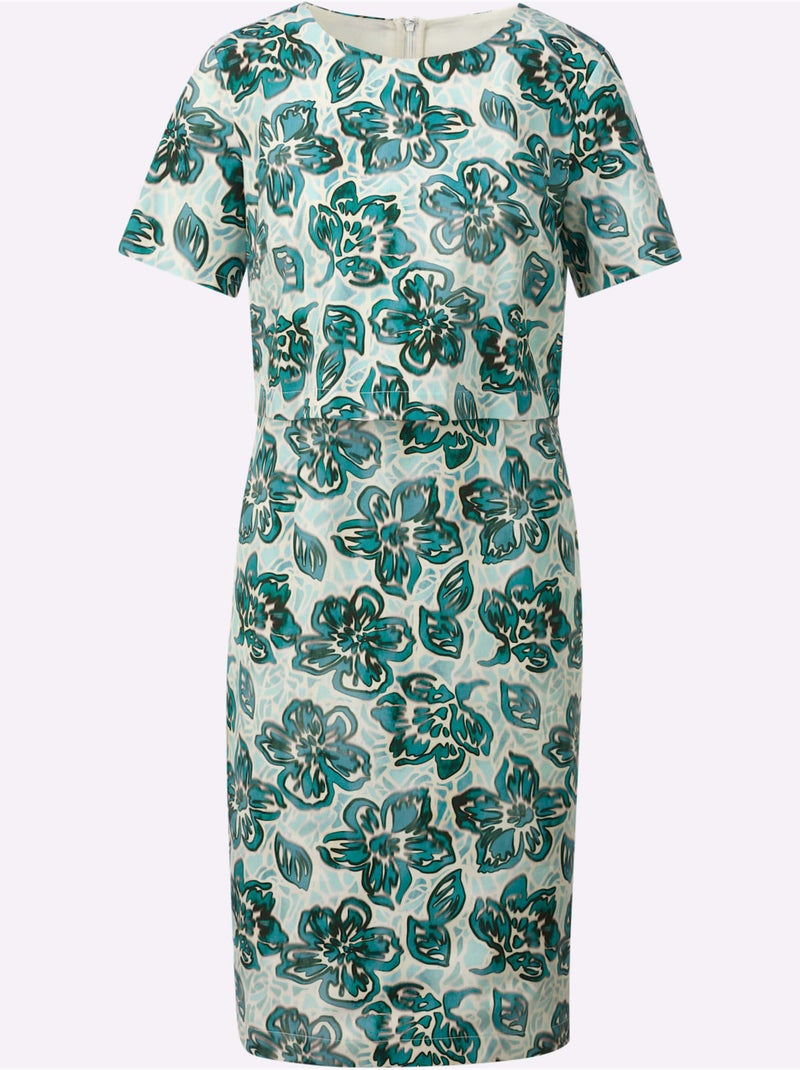 Robe Imprimée Qualité Tissée - Taille Standard - Witt Bleu - Kiabi