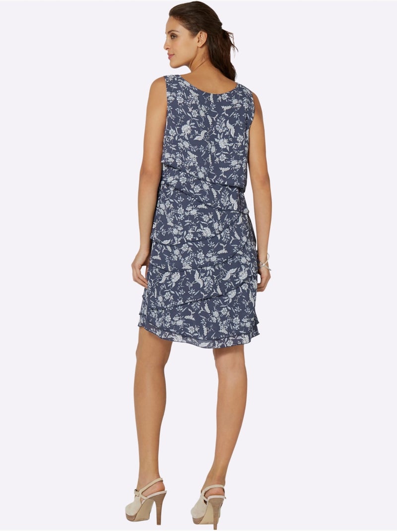 Robe Imprimée Qualité Tissée - Taille Standard - Witt Bleu - Kiabi