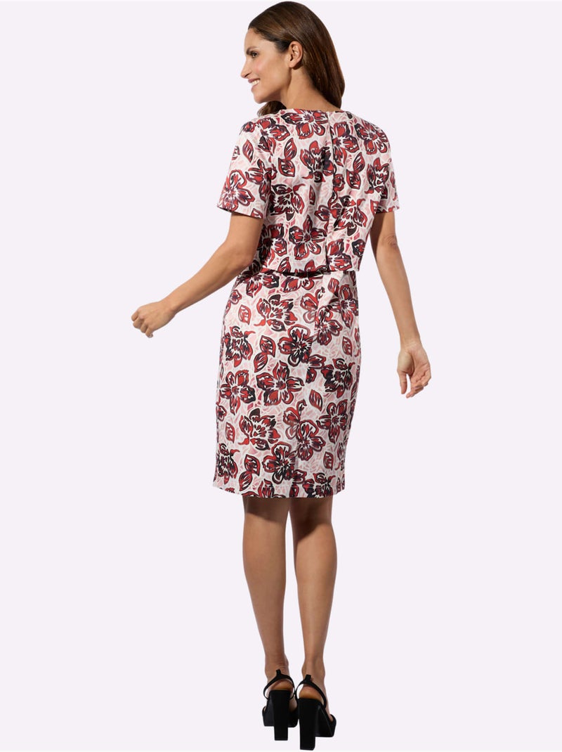 Robe Imprimée Qualité Tissée - Taille Standard - Witt Bordeaux - Kiabi