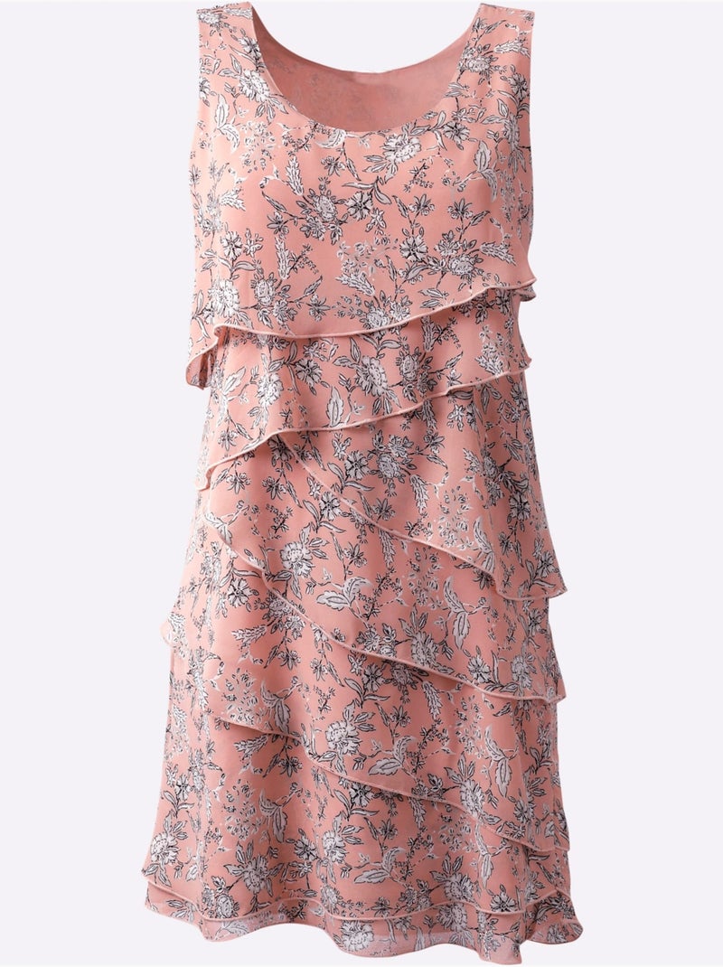 Robe Imprimée Qualité Tissée - Taille Standard - Witt Poudre - Kiabi