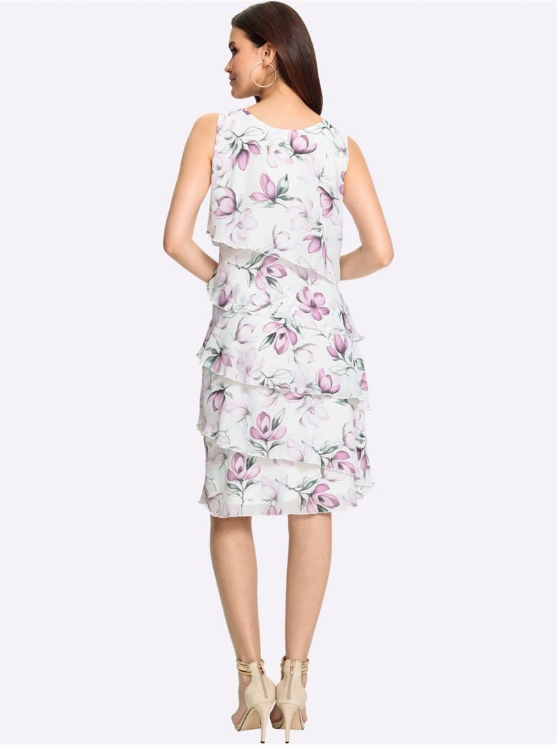 Robe Imprimée Qualité Tissée - Taille Standard - Witt Rose - Kiabi