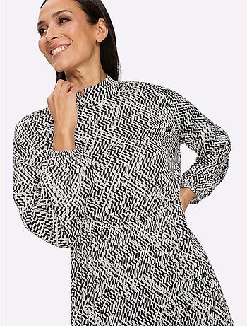 Robe imprimée superbe motif graphique - taille standard - helline