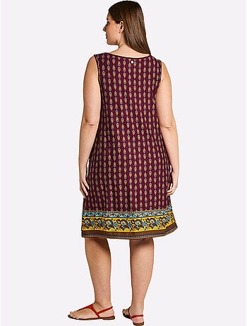 Robe Imprimée Viscose - Taille Standard - Sheego