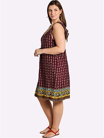 Robe Imprimée Viscose - Taille Standard - Sheego