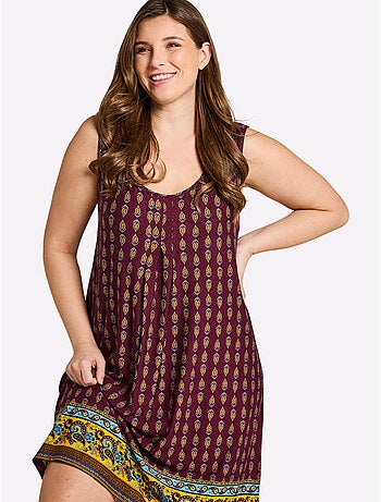 Robe Imprimée Viscose - Taille Standard - Sheego