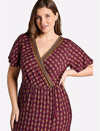 Robe Imprimée Viscose - Taille Standard - Sheego