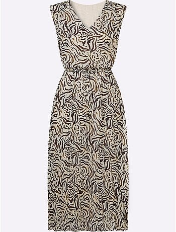 Robe Imprimée Viscose Douce Et Fluide - Taille Standard - Helline
