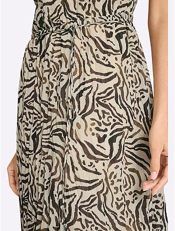 Robe Imprimée Viscose Douce Et Fluide - Taille Standard - Helline