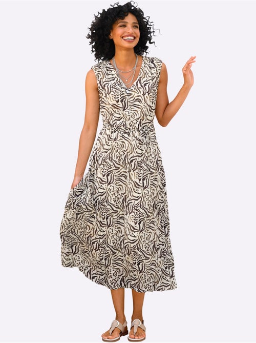 Robe Imprimée Viscose Douce Et Fluide - Taille Standard - Helline - Kiabi