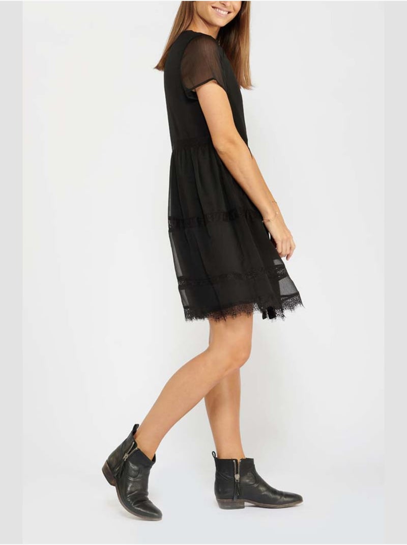 Robe INAYA evasée, patineuse 'Le Temps Des Cerises' Noir - Kiabi