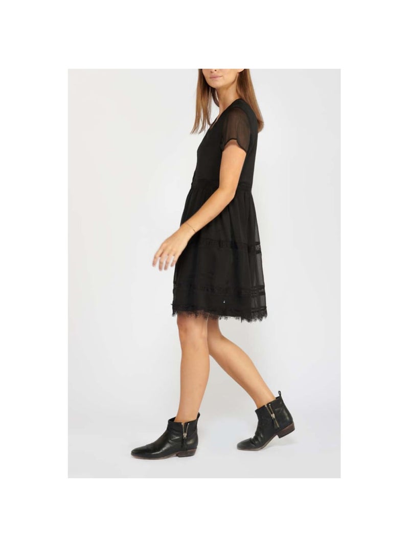 Robe INAYA evasée, patineuse 'Le Temps Des Cerises' Noir - Kiabi