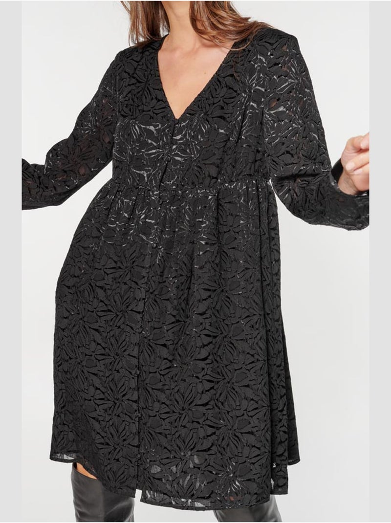 Robe IRON droite 'Le Temps Des Cerises' Noir - Kiabi