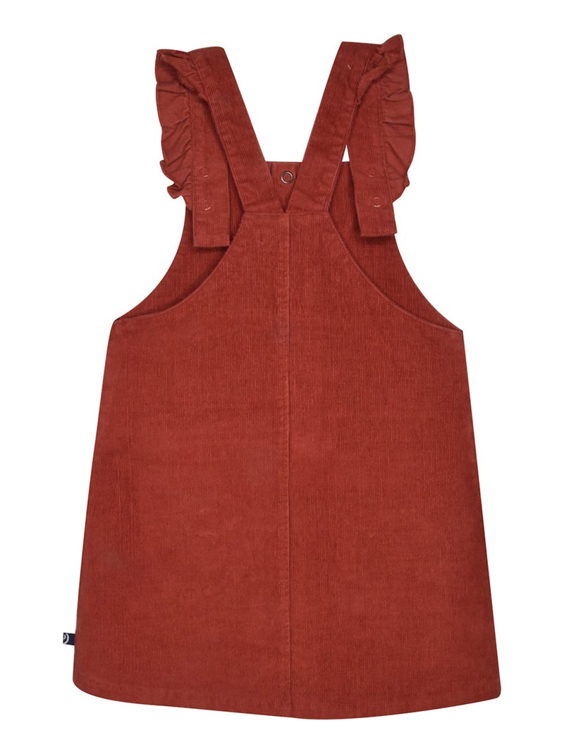 ROBE ISMA VELOURS BRETELLES ENFANT Blanc - Kiabi