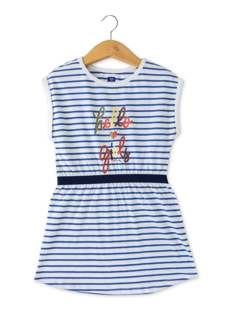 Robe jaune Fille manches longues - Terre de Marins Bleu - Kiabi