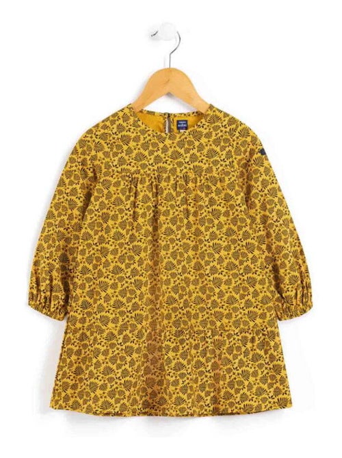 Robe jaune Fille manches longues - Kiabi