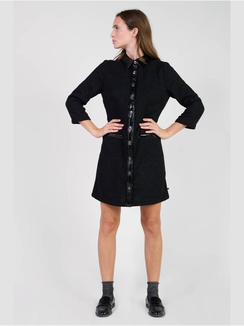 Robe jaya droite 'le temps des cerises' Noir - Kiabi