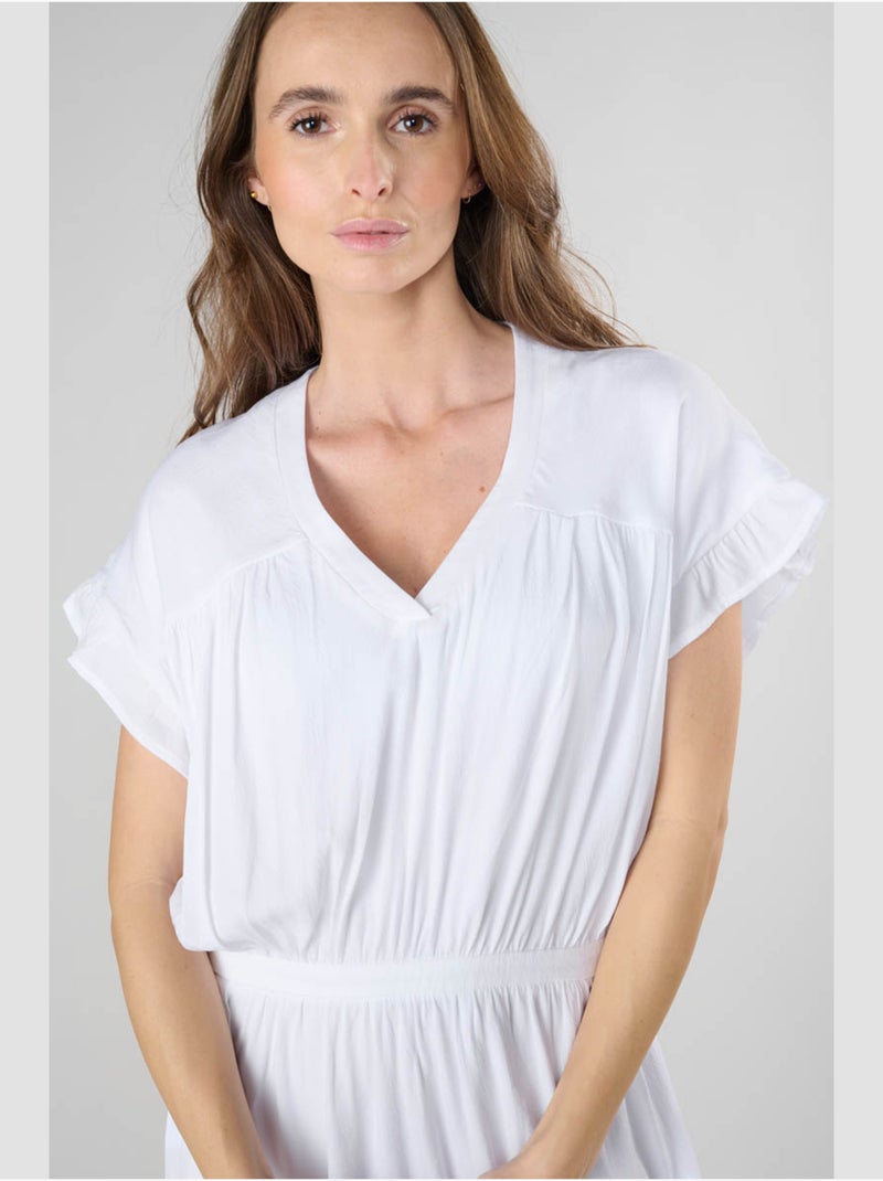 Robe JOLIBOI droite 'Le Temps Des Cerises' Blanc - Kiabi