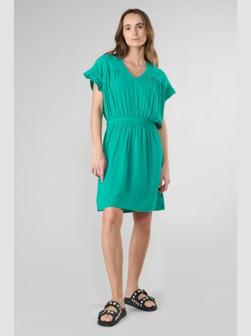 Robe JOLIBOI droite 'Le Temps Des Cerises' Vert - Kiabi