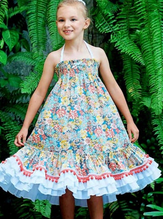 Robe Jupe Longue Bohème   2-en-1  Fleurie    ESMERALDA - La Faute à Voltaire