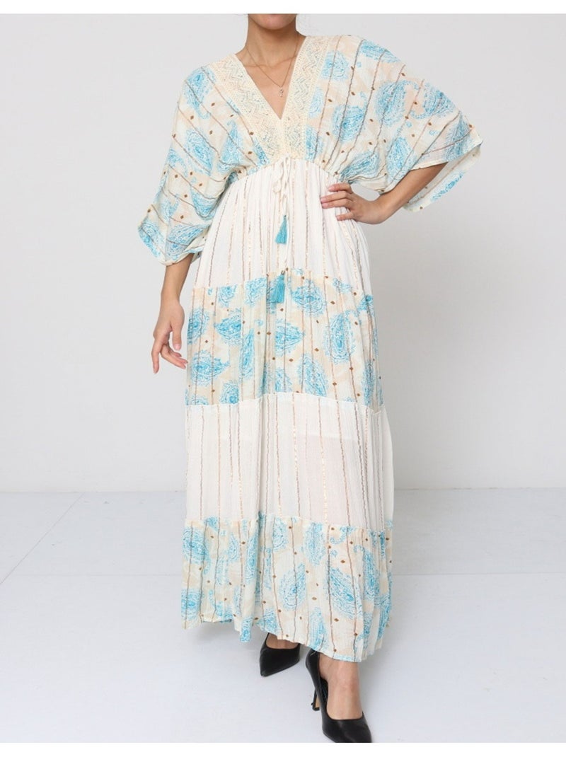 Robe Kebello Blanc Bleu - Kiabi