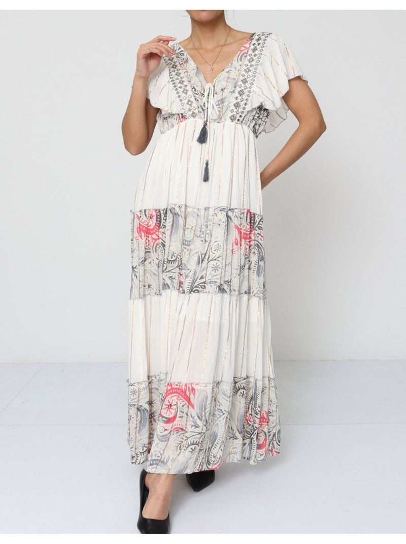 Robe Kebello Blanc Gris - Kiabi