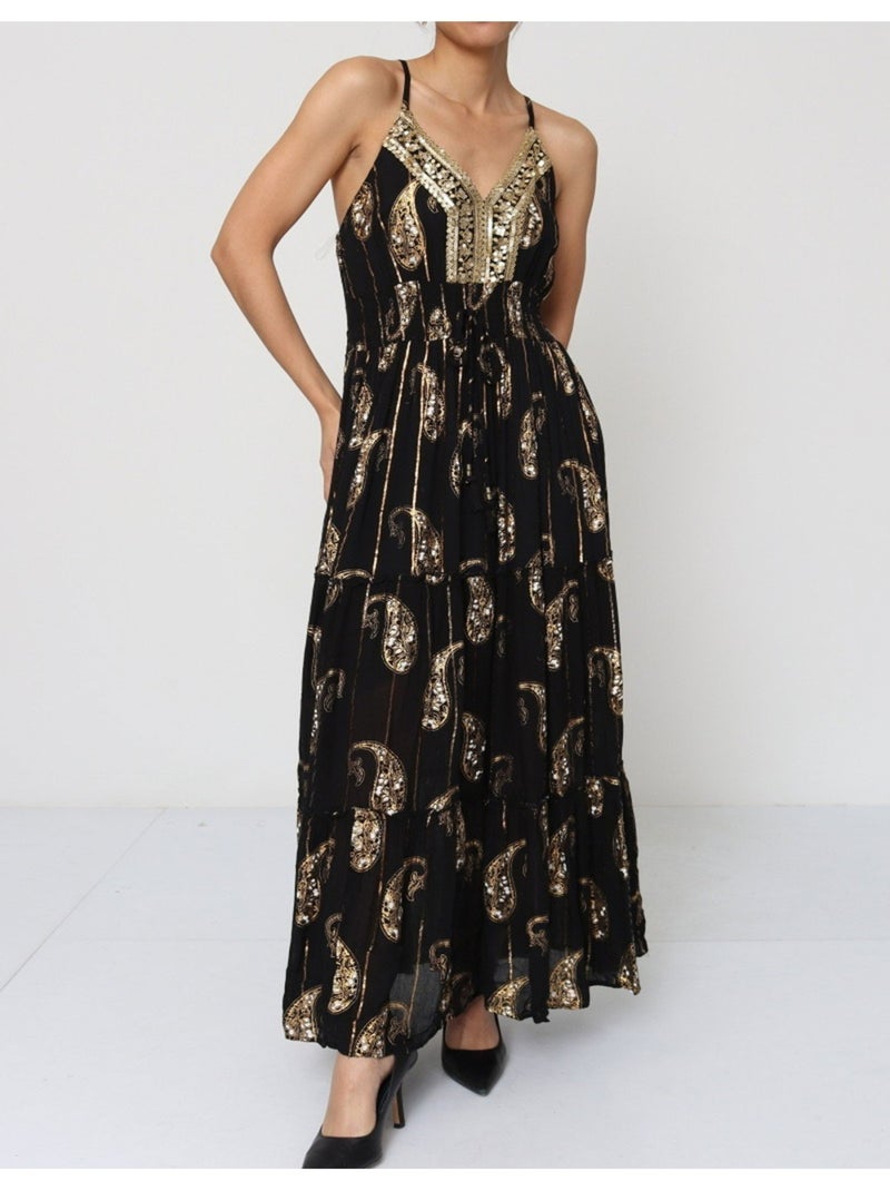 Robe Kebello Noir Doré - Kiabi