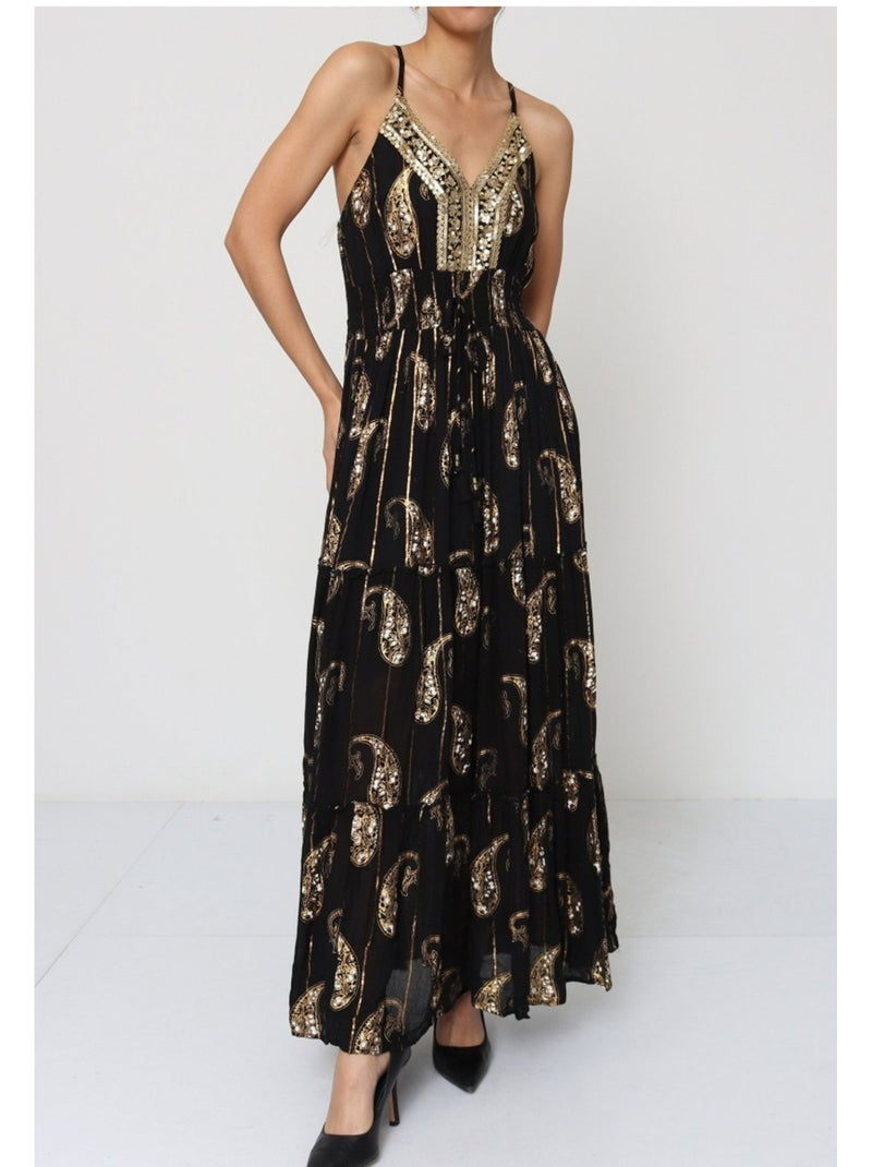 Robe Kebello Noir Doré - Kiabi