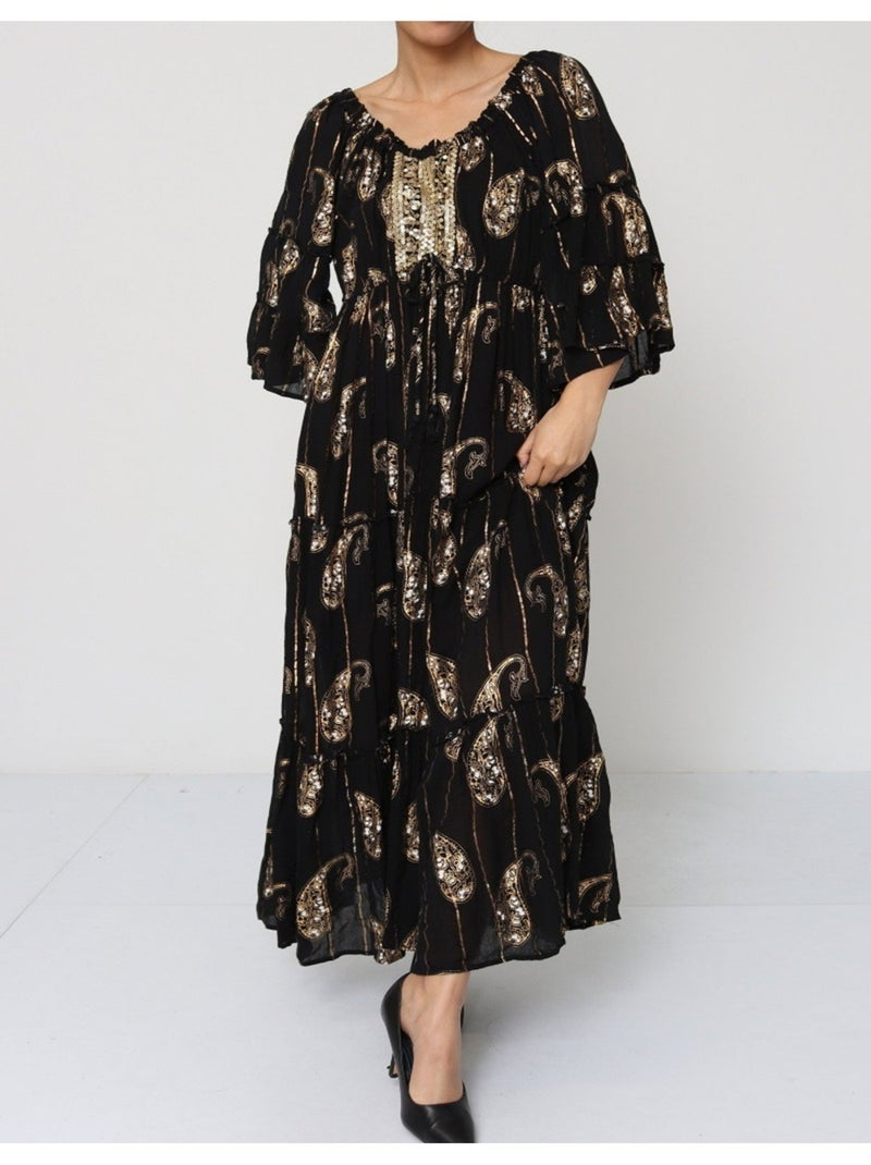 Robe Kebello Noir Doré - Kiabi
