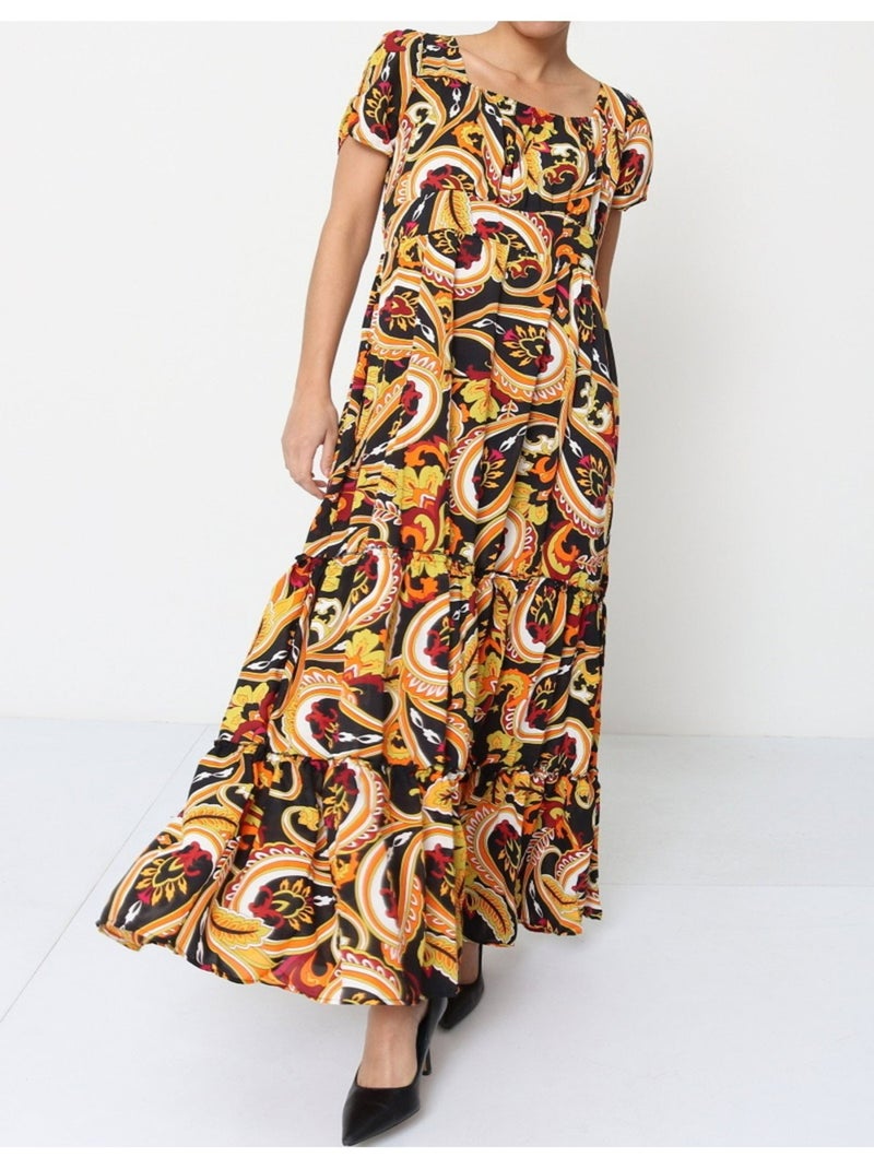 Robe Kebello Noir Jaune - Kiabi