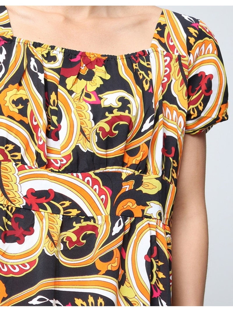 Robe Kebello Noir Jaune - Kiabi