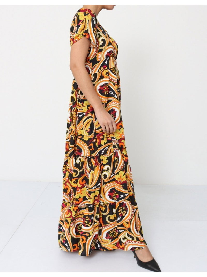 Robe Kebello Noir Jaune - Kiabi