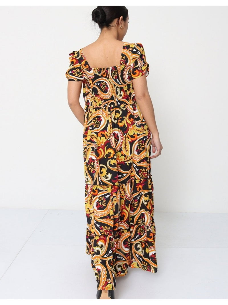 Robe Kebello Noir Jaune - Kiabi