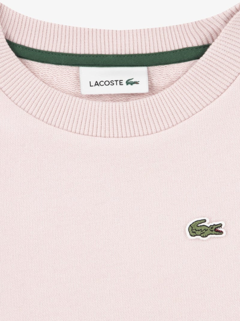 Robe Lacoste manches longues molleton Rose - Kiabi