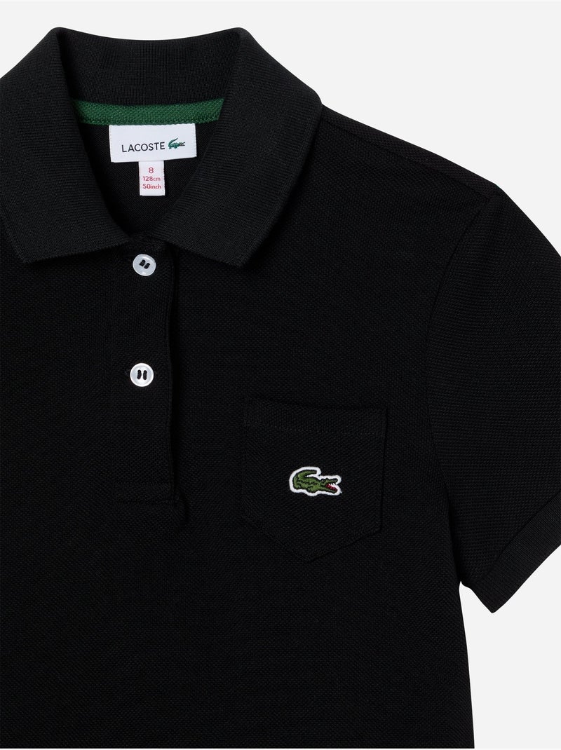 Robe Lacoste polo en Piqué Noir - Kiabi