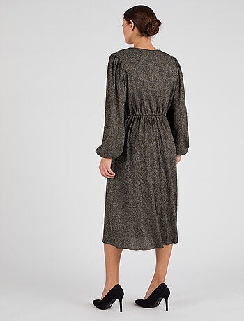 Robe lamée effet cache-coeur - Damart