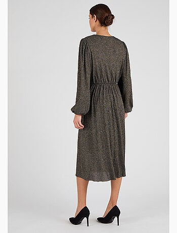 Robe lamée effet cache-coeur - Damart