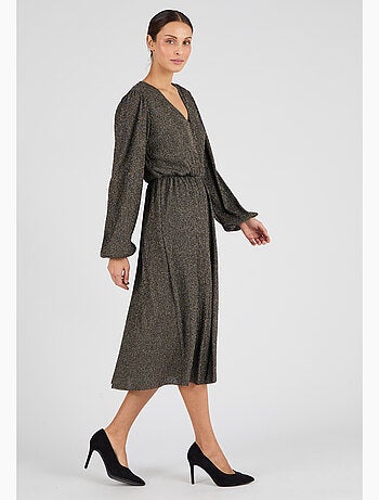 Robe lamée effet cache-coeur - Damart