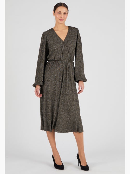 Robe lamée effet cache-coeur - Damart - Kiabi