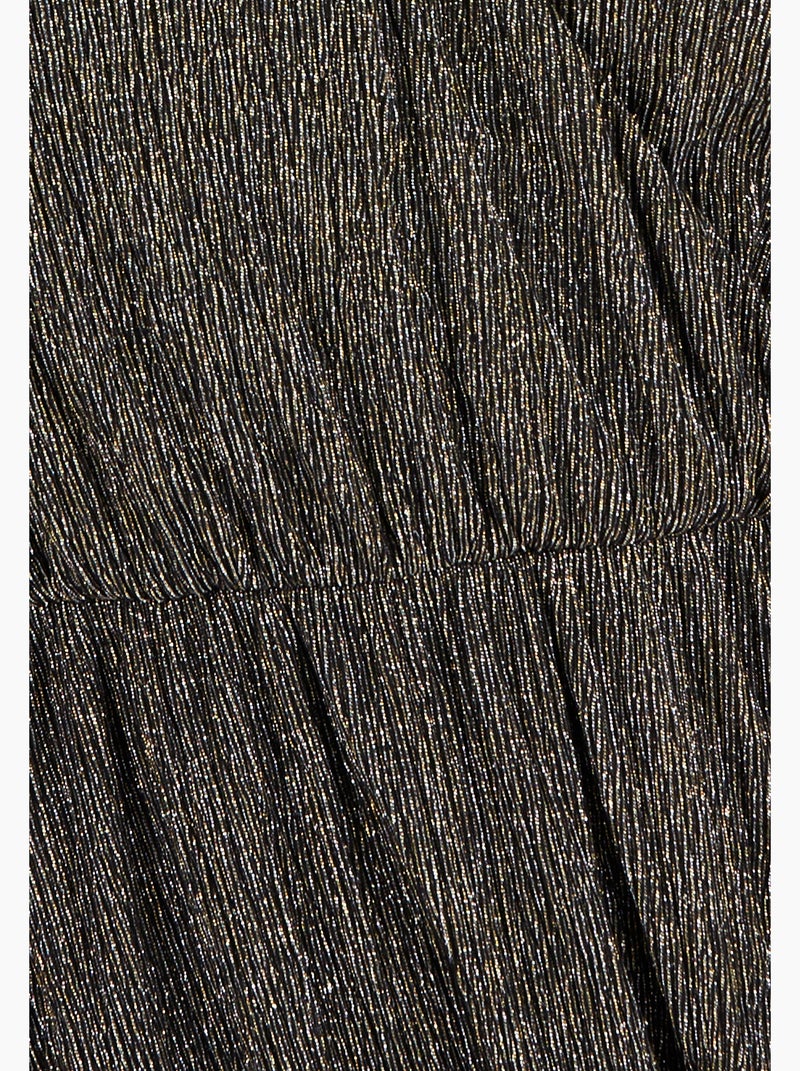 Robe lamée effet cache-coeur - Damart Jaune - Kiabi