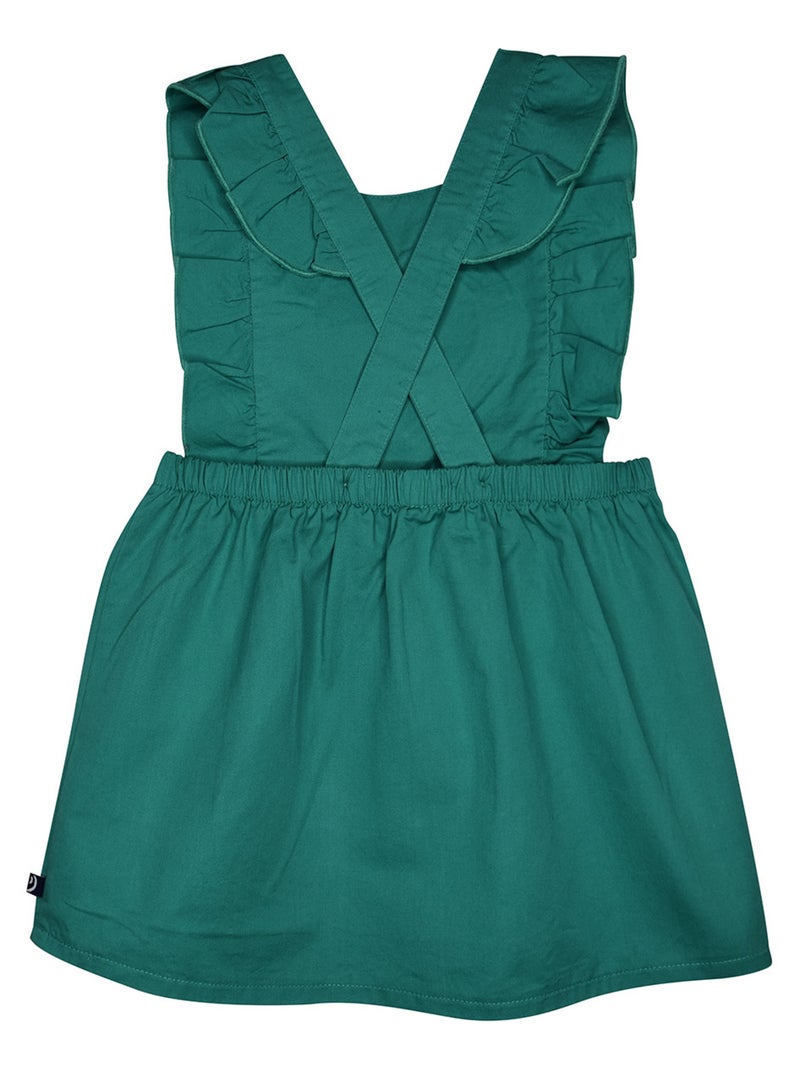 ROBE LAURALEEN TWILL SANS MANCHES ENFANT Vert - Kiabi