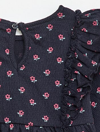 Robe légère à manches longues à motif