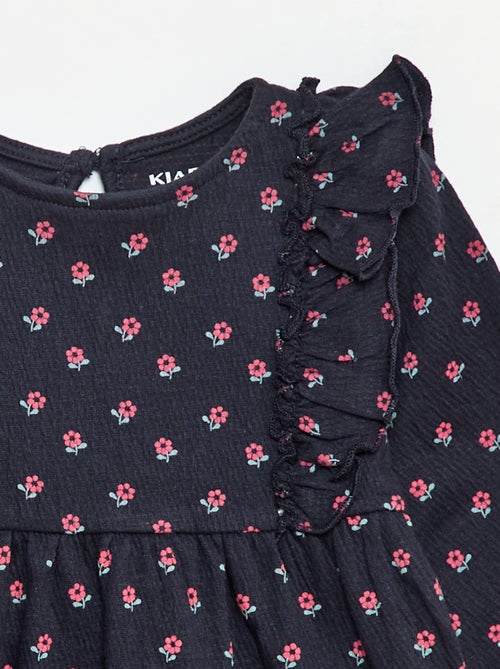 Robe légère à manches longues à motif - Kiabi