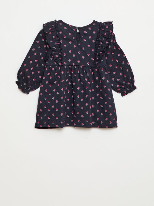 Robe légère à manches longues à motif - Kiabi